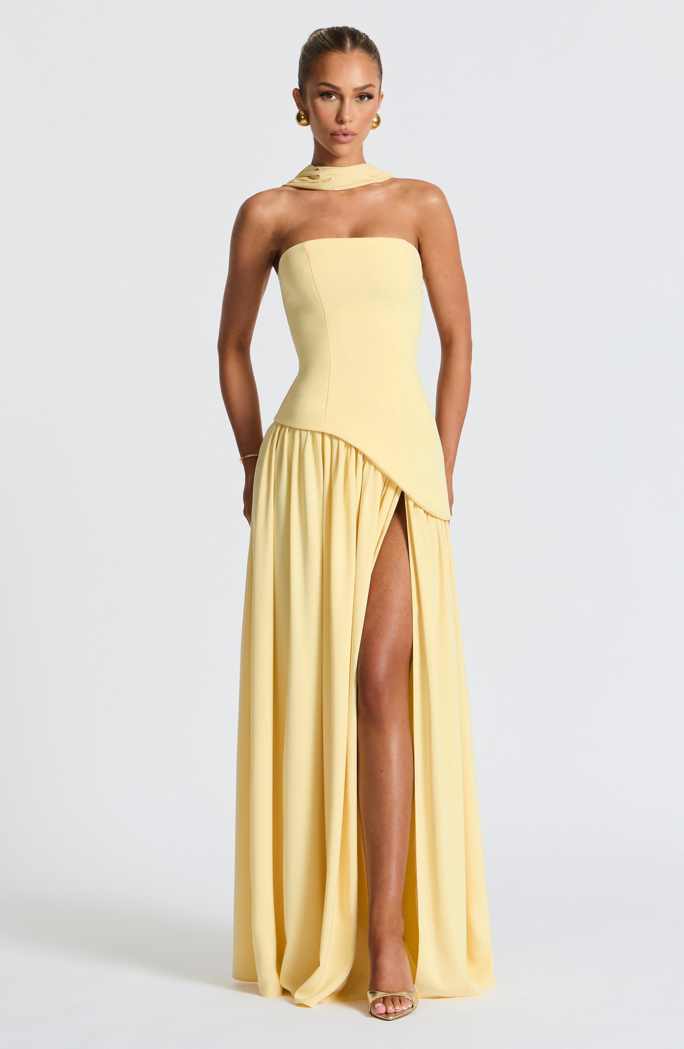 maliyah maxi dress Add-on:Additional bow only (+P1850 | Pre-order) showgirl Barefoot Oxford Shoes - its strapless bodice features